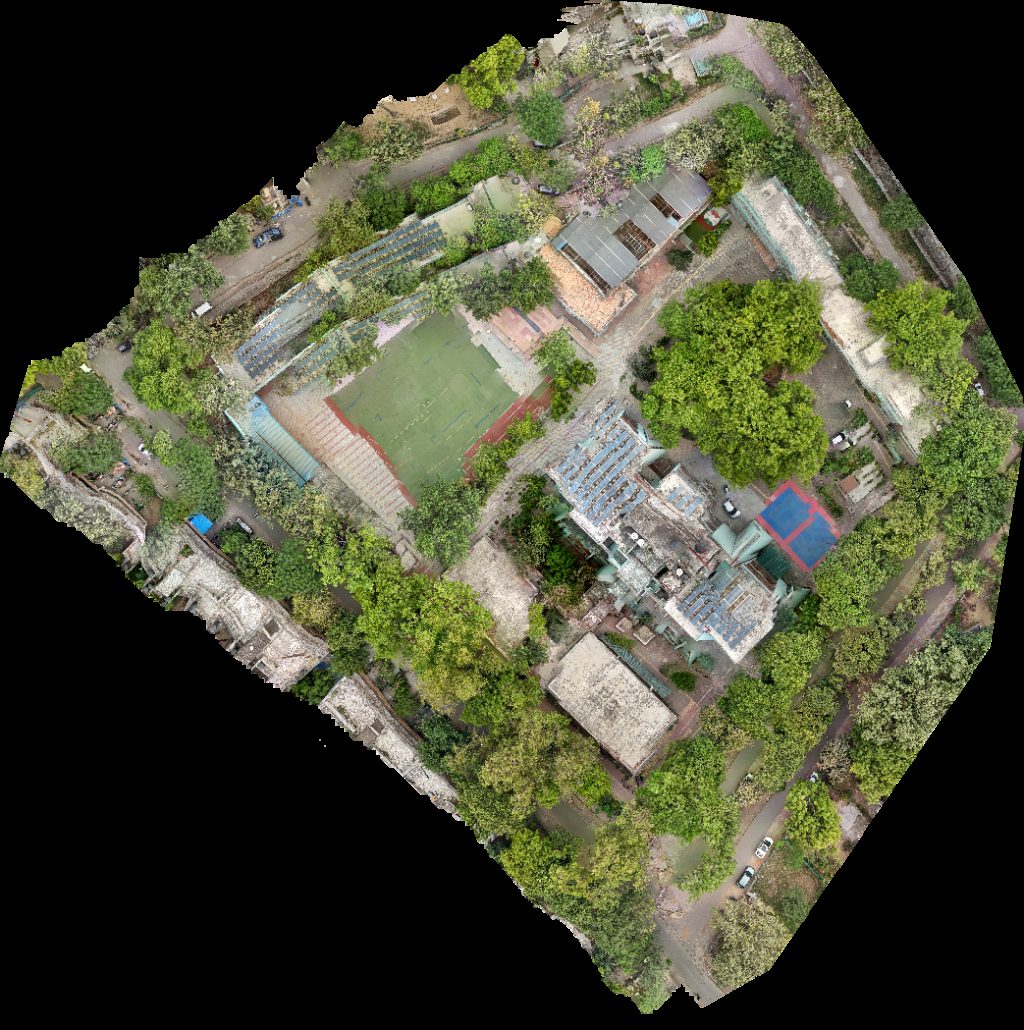Drone map of SHIV JI KA MANDIR Manoj kumar Talaniya in farm house Aerial drone map in Khoru, Rj, IN