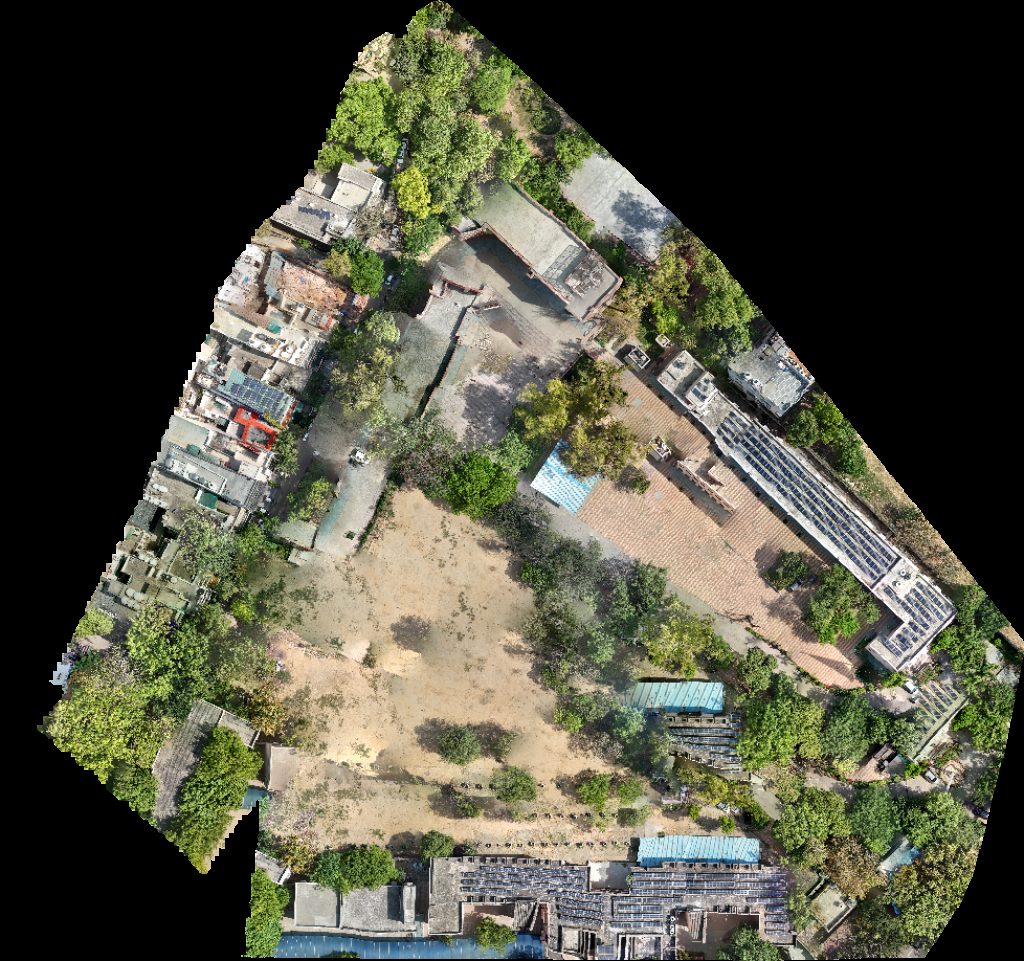 Drone map of Rajesh farm house Khichar Pawan Kumar jay in farm house Aerial drone map in Kumawas, Rj, IN