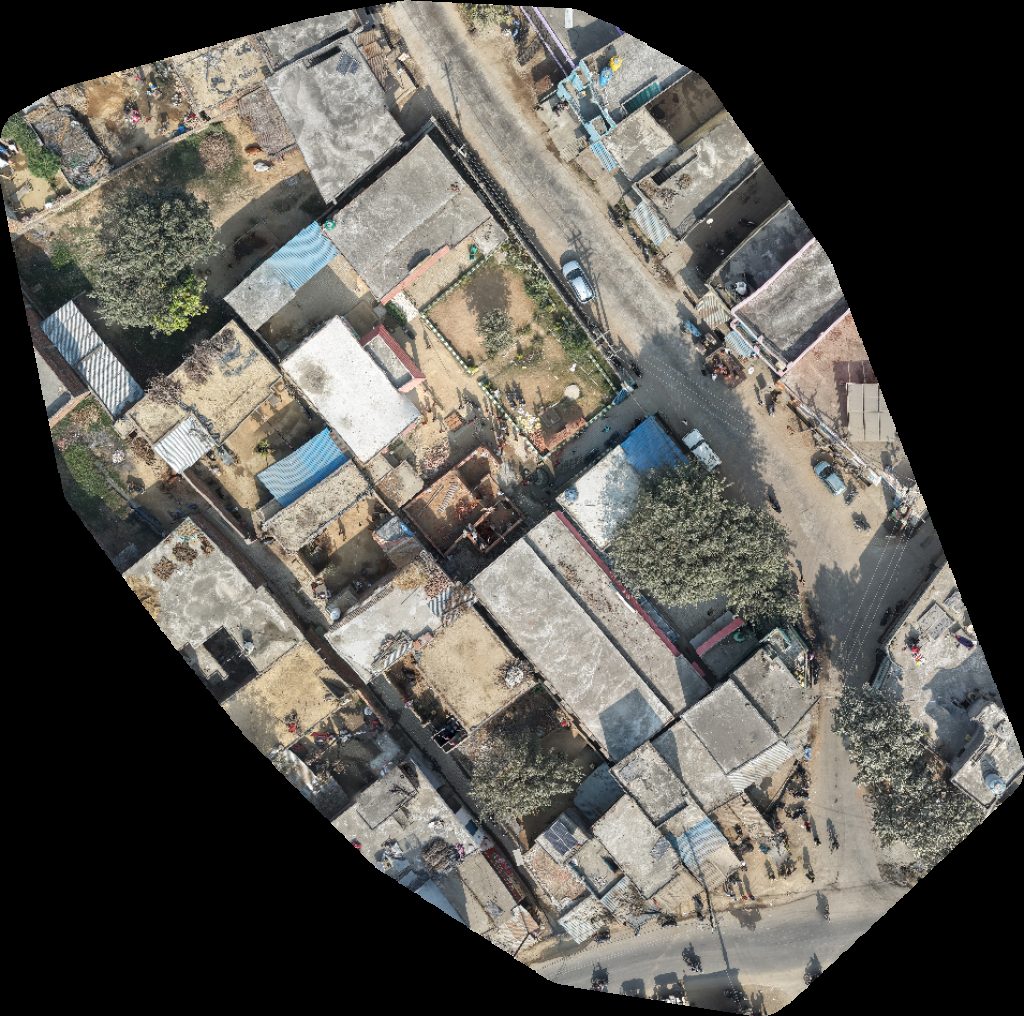 Drone map of नवद प शूज स्ट र Vision eye care Anchora in स्ट र Aerial drone map in Ainchora Kamboh, Up, IN