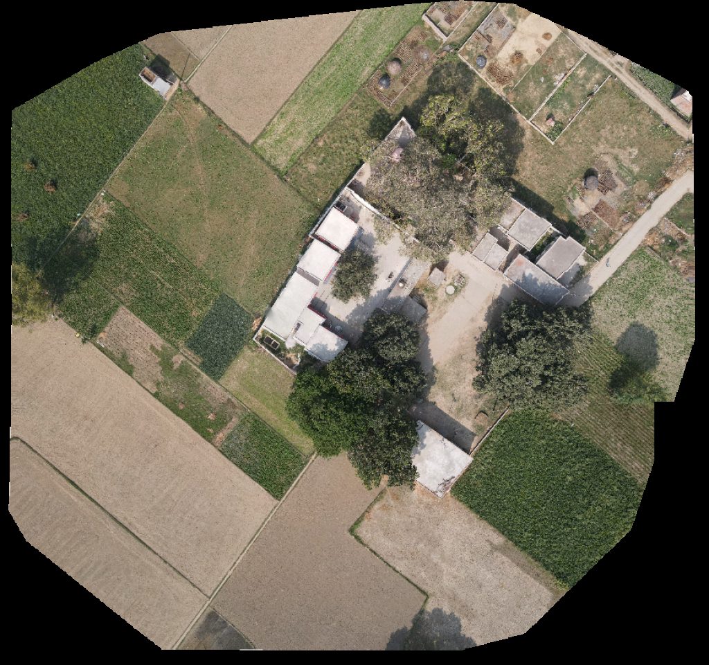Drone map of सम्र ट अश क म र्य धर्मश ल अकर Primary School Aerial drone map in Akroli, Up, IN