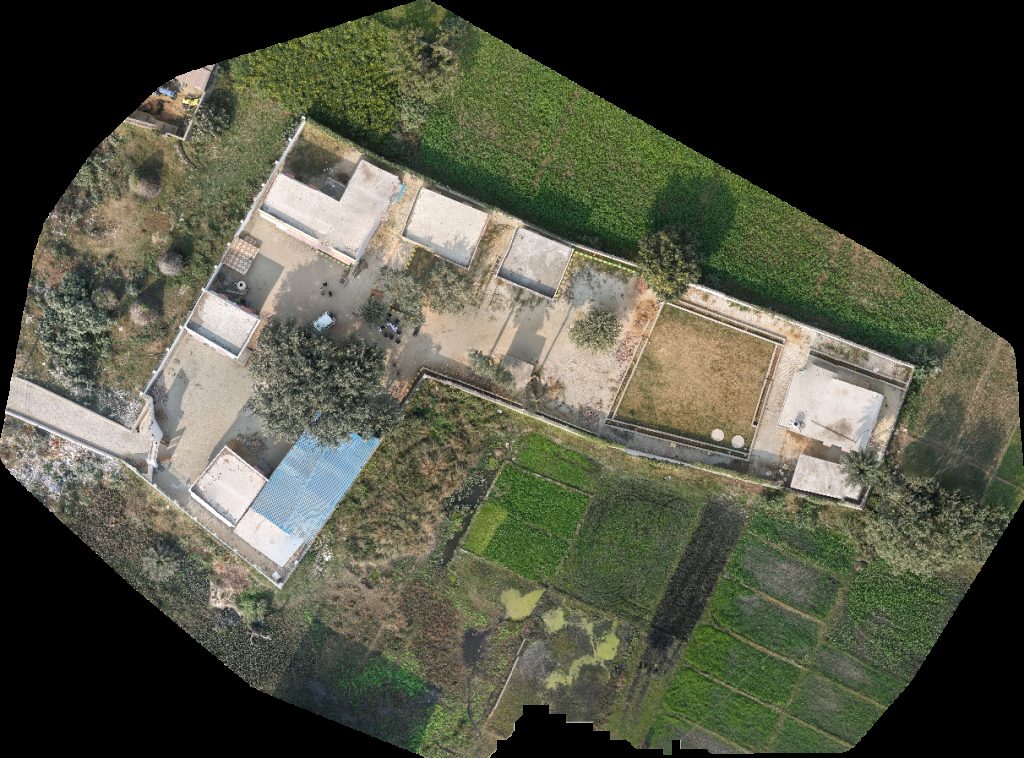 Drone map of Primary School 1 SHREE K S DEGREE COLLEGE Aerial drone map in Asmoli, Up, IN