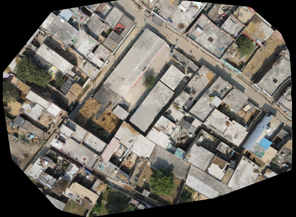 Drone map of ओमक र बैट्र सर्व स A K CSC Online Centre in बन य Aerial drone map in Baniya Khera, Up, IN