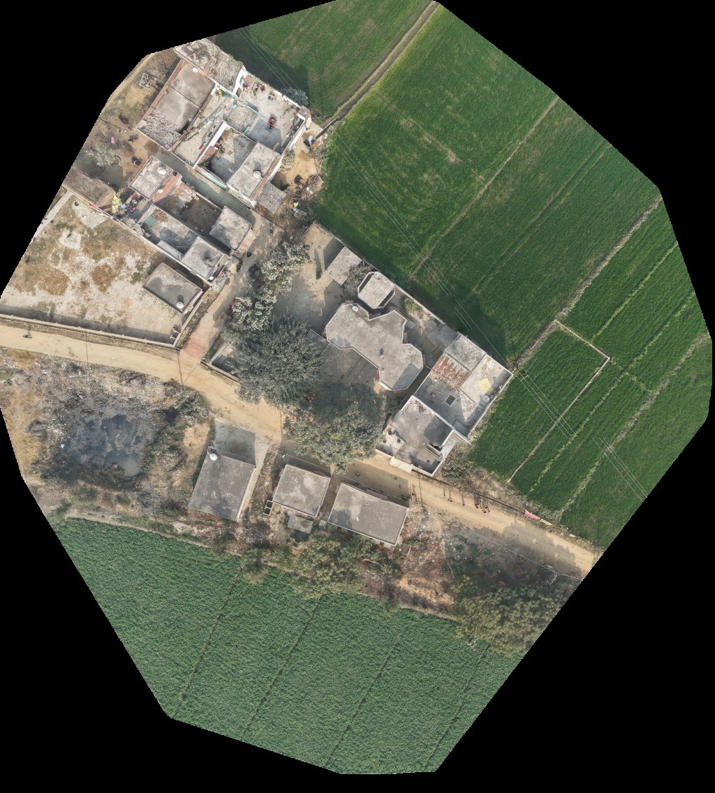 Drone map of Salman jcb Shivam Kumar in tarapur pathra Aerial drone map in Baqarpur Behtri, Up, IN