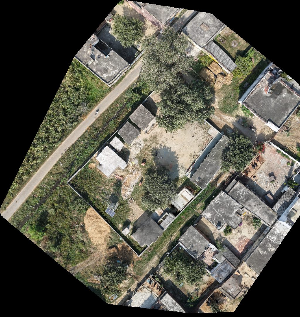 Drone map of Nwabo vali Gali Prince Choudhary in ismeet sirohi Aerial drone map in Bhadraola, Up, IN