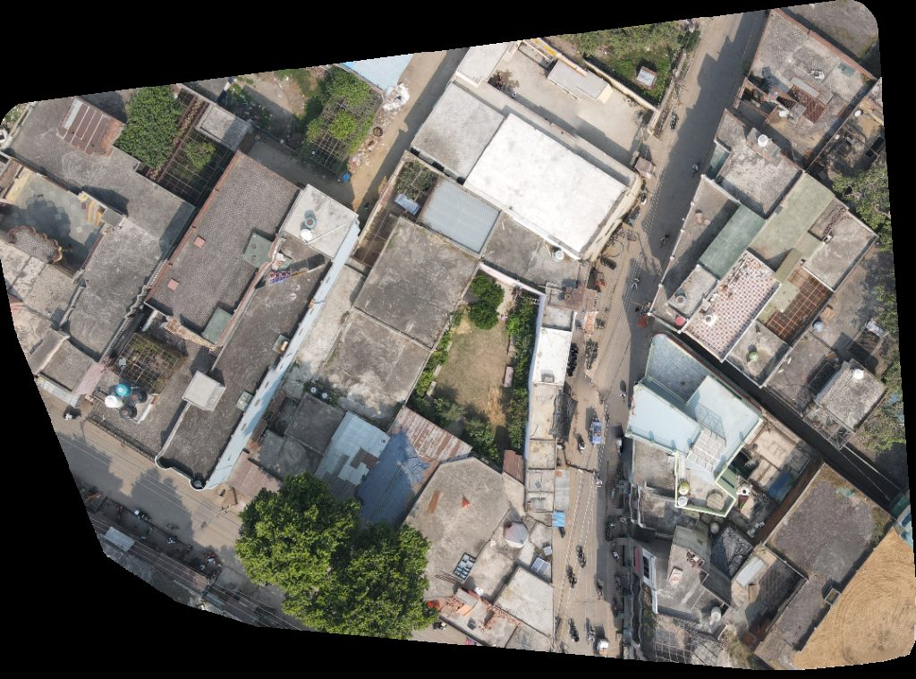 Drone map of Nafees Ahamad Book Store PANDITJI PAN WALE in Chhoty Lal Colony Aerial drone map in Chandausi, Up, IN