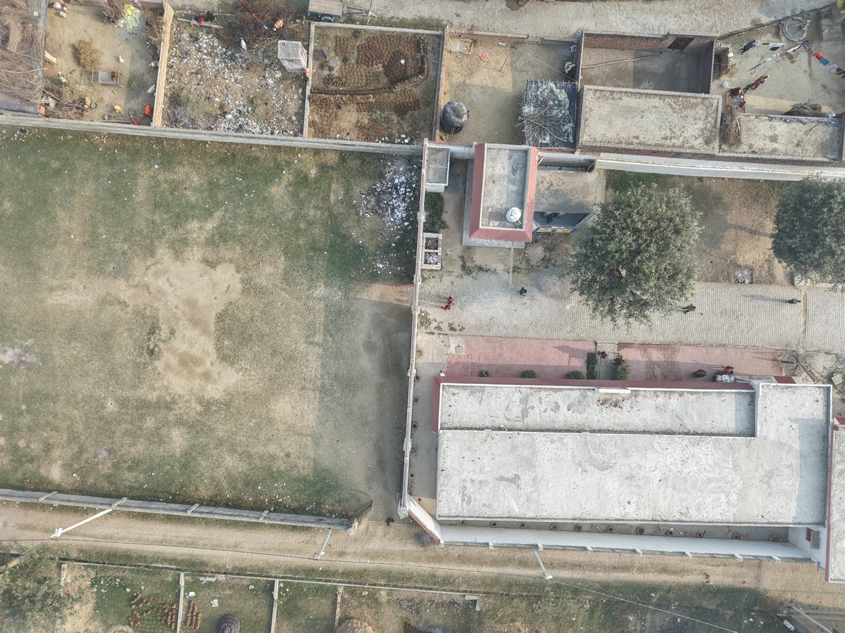 Drone map of Krishna Clinic Norangi Aerial drone map in Chandausi, Up, IN