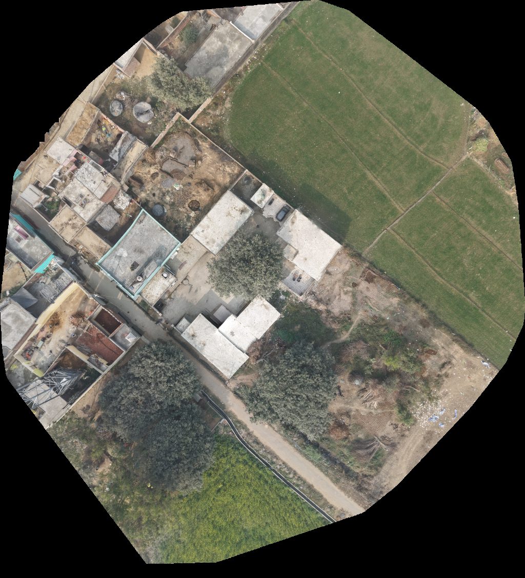 Drone map of SMT RAMBALA DEVI UCHHTAR MADHYAMIC VIDYALAYA Shiv Maharani Store Aerial drone map in Chandausi, Up, IN