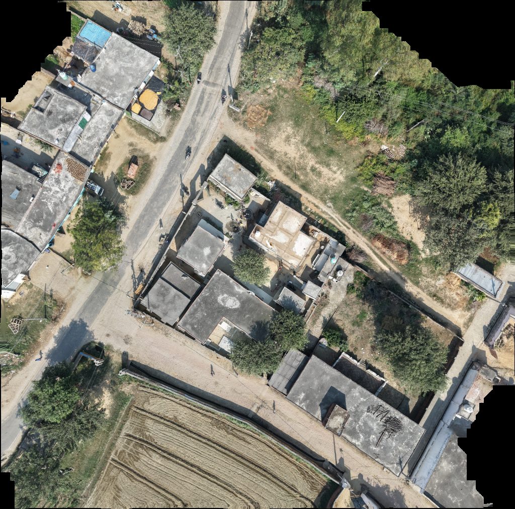 Drone map of CHAMUNDA दुष्यंत कुम र in kirana store Aerial drone map in Chandawli, Up, IN