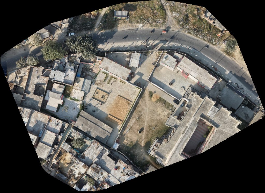 Drone map of Zaid Pathology Lab Raza Dental Clinic Aerial drone map in Deori Urf Hadipur, Up, IN