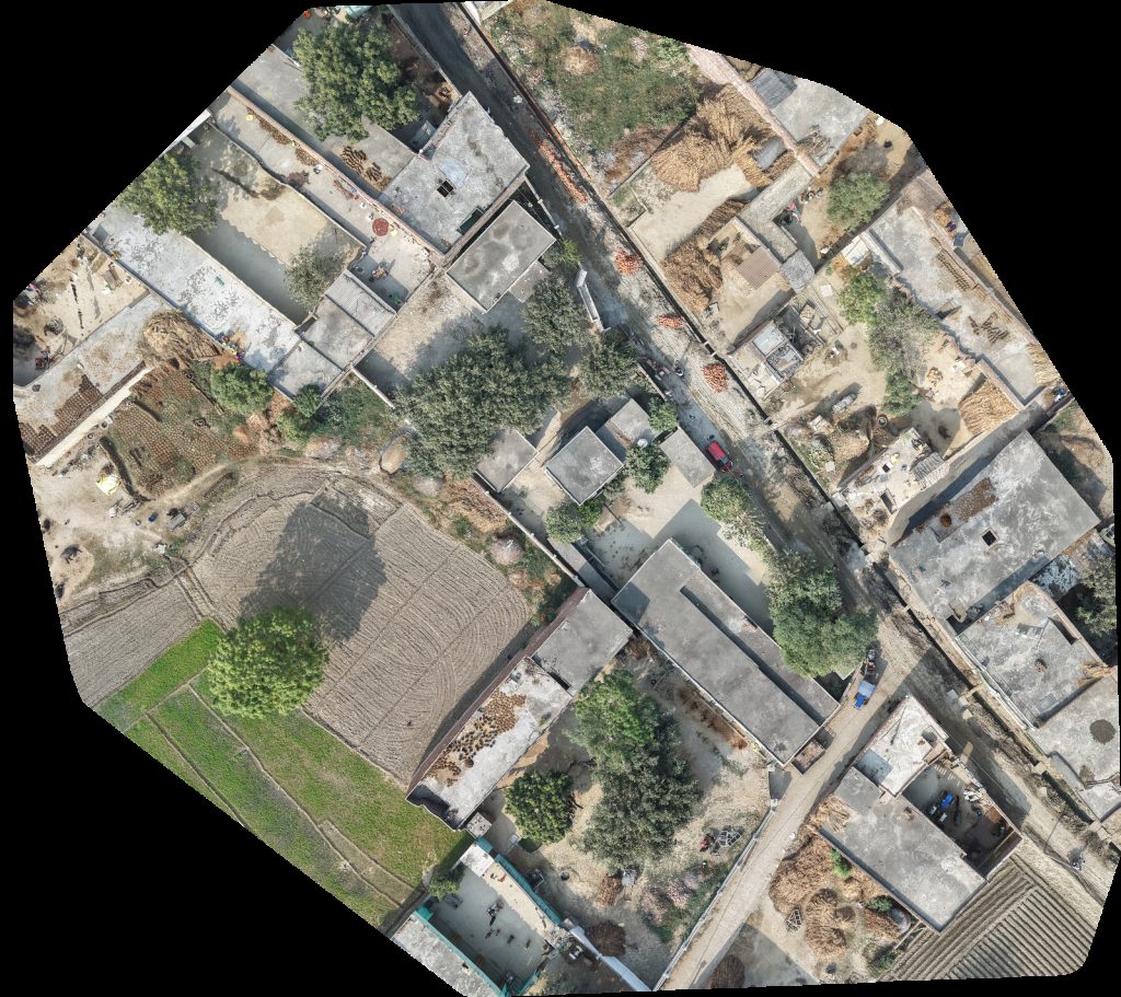 Drone map of सम जव द च ंतक सभ क र्य लय Vrandavan dham Sugarpal singh Aerial drone map in Dudabag, Up, IN