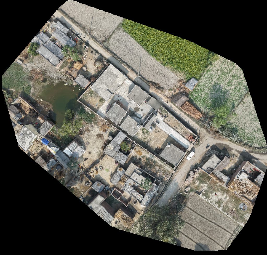 Drone map of Ankit Mohit UPS GROUND in nagla madi Aerial drone map in Dumayal, Up, IN