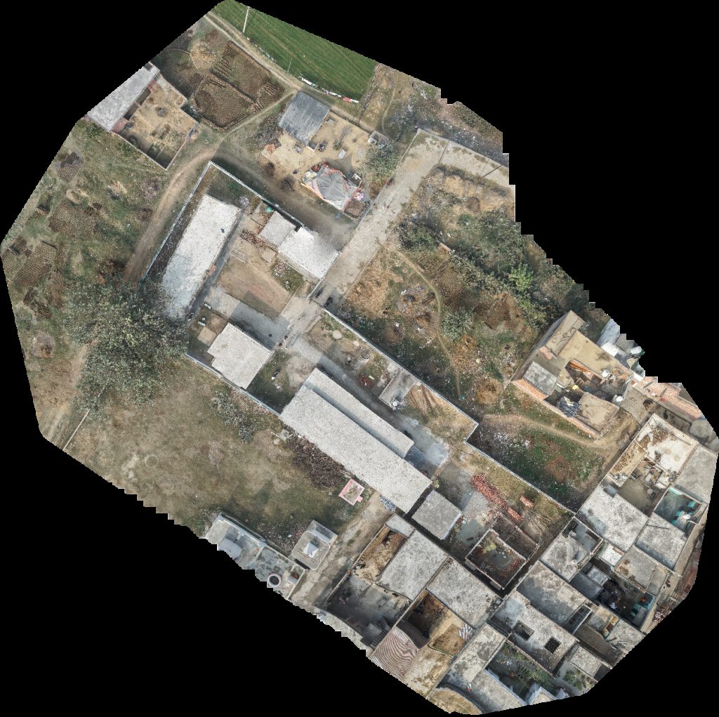 Drone map of मह देव मन्द र एच ल Shiv Mandir in sharma encholi Aerial drone map in Encholi, Up, IN