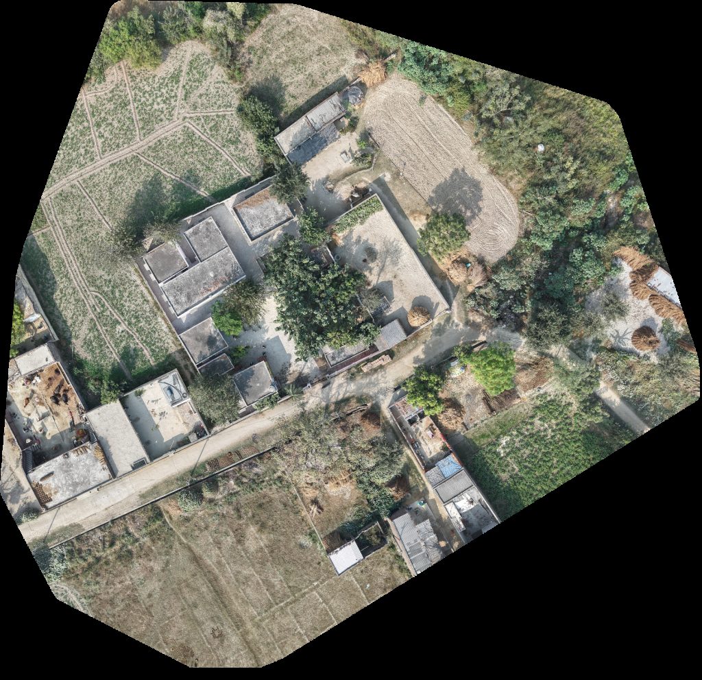 Drone map of Shiv Mandir Darouli Kamal General Store in मंद र Aerial drone map in Garha, Up, IN