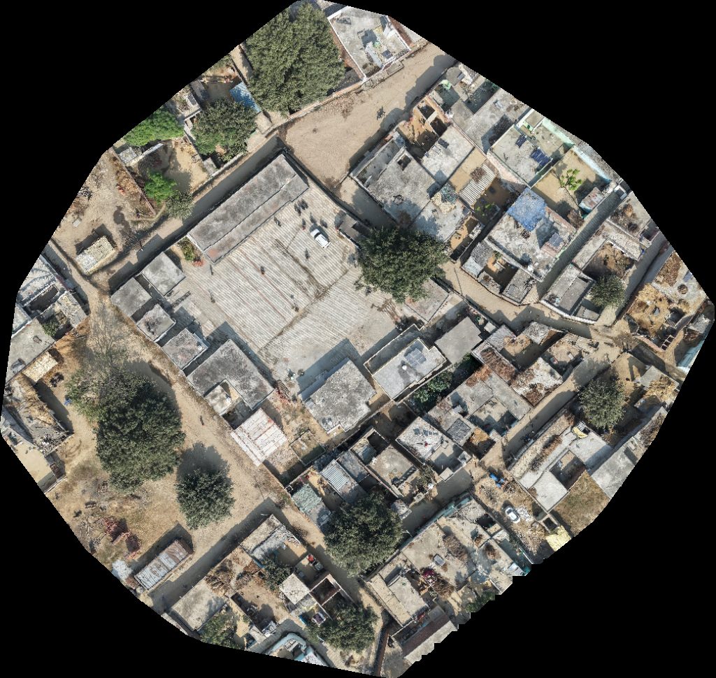 Drone map of Noori Masjid intajar kirana Store in kirana store Aerial drone map in Garhi Bichaula, Up, IN