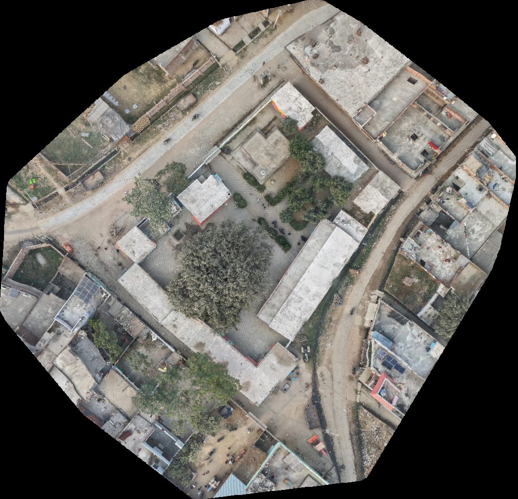 Drone map of Vishal paints store Shiv mandir ️ Aerial drone map in Hasanpur Munjawta, Up, IN