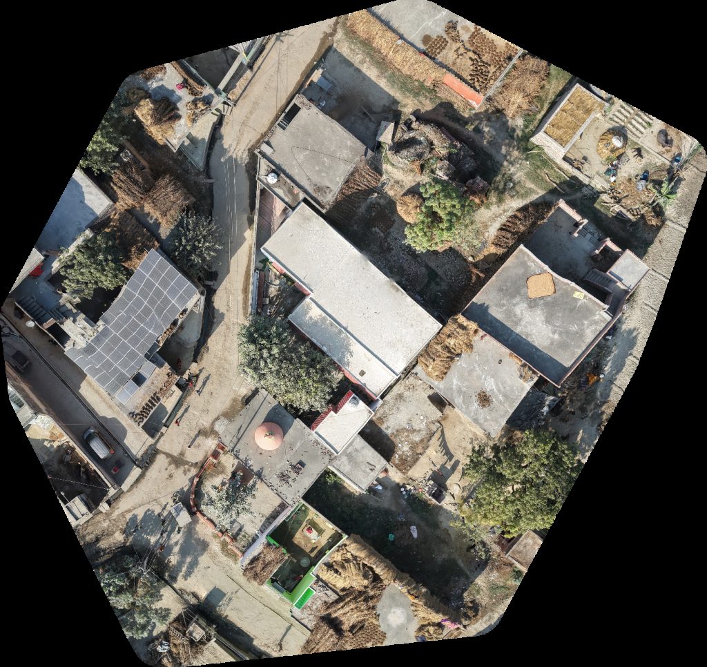 Drone map of Akhilesh Yadav Ajav Singh Niwas in shiv mandir Aerial drone map in Jahanpur, Up, IN