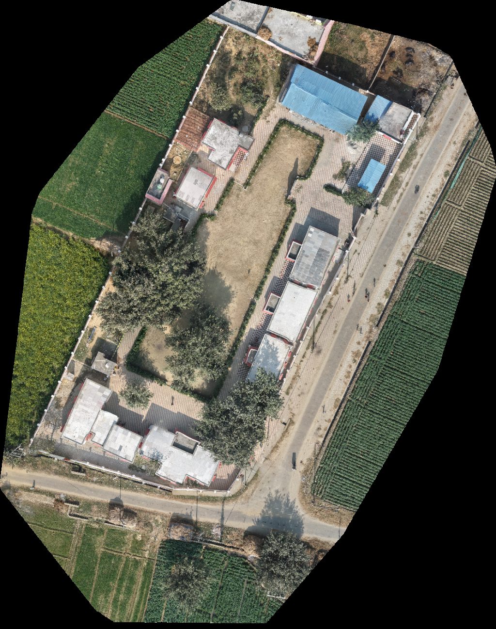 Drone map of A to z Electronice and service center नूर मस्ज द ज लब सर य in medical store Aerial drone map in Jalab Sarai, Up, IN