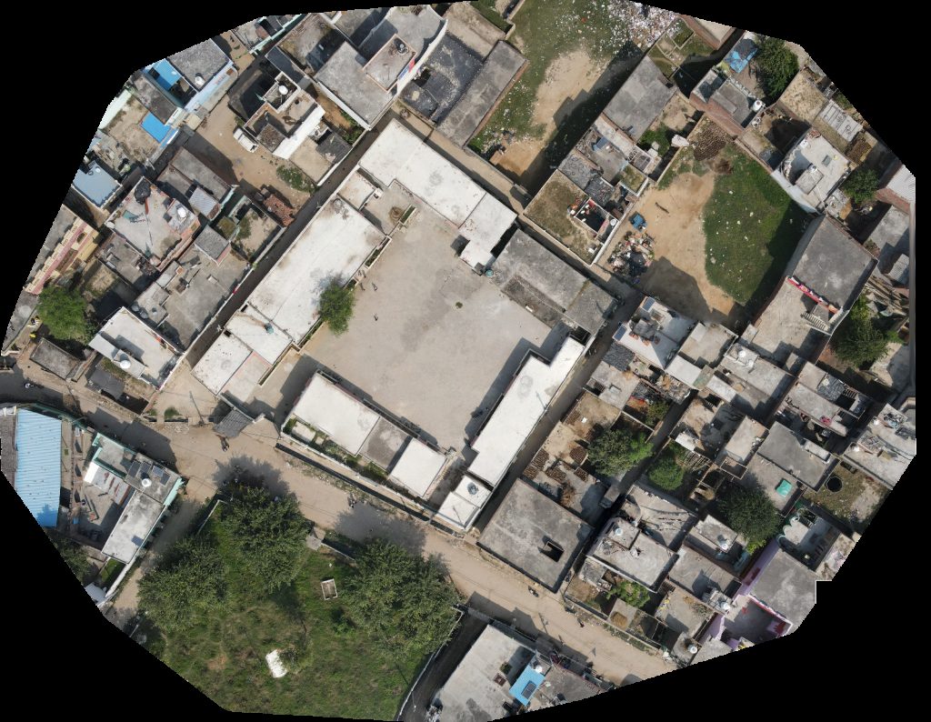 Drone map of सरक र स्कूल Takiye wali Masjid in Janatha Sharif Aerial drone map in Janaita, Up, IN