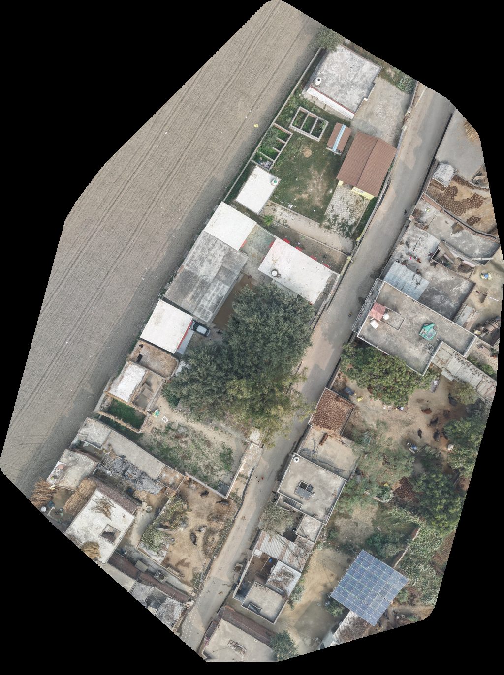 Drone map of आयुष्म न आर ग्य मन्द र Yadav home surajpal Aerial drone map in Kalha, Up, IN