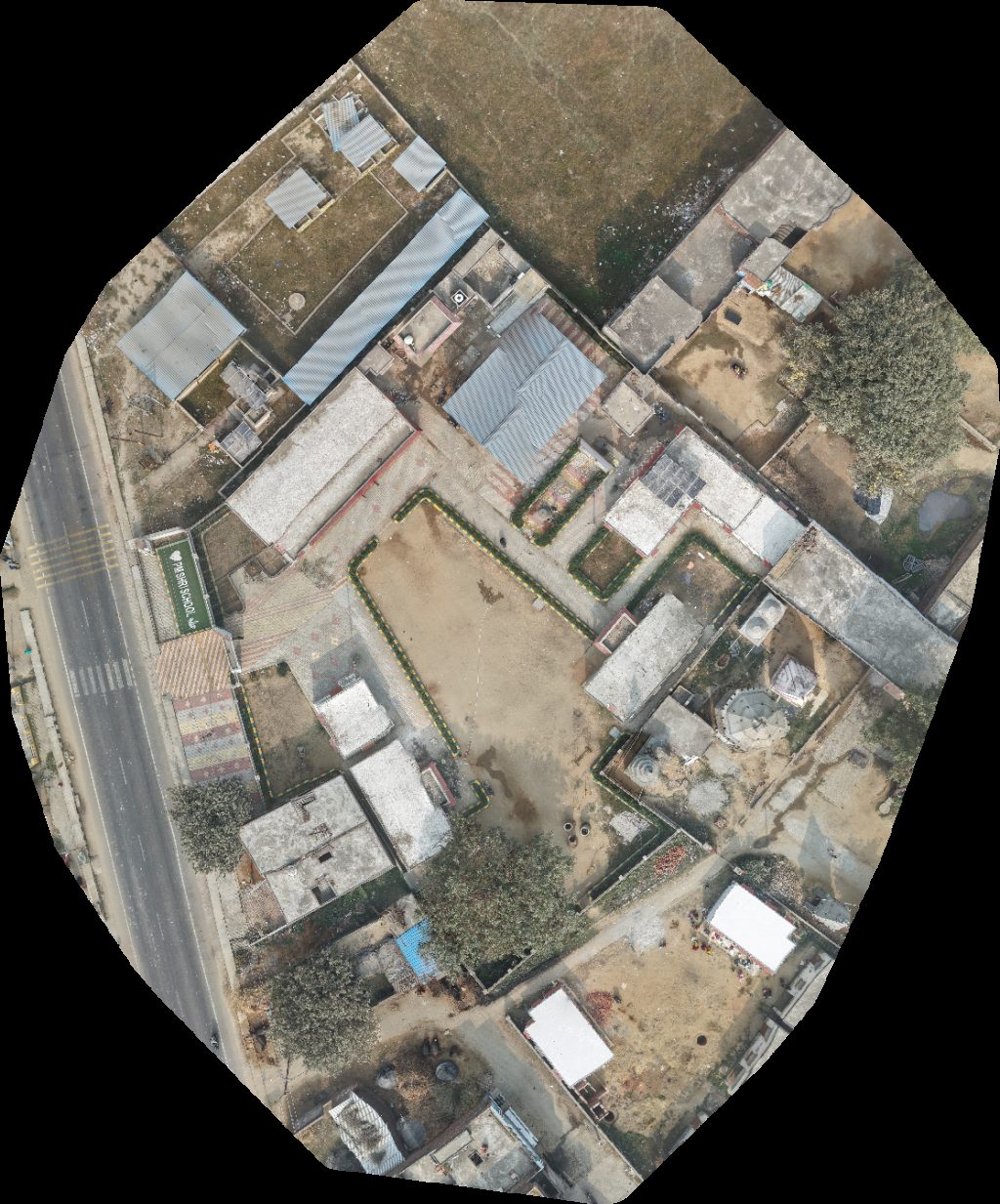 Drone map of Jolly Medical Store Sunil in medical store Aerial drone map in Kisoli, Up, IN