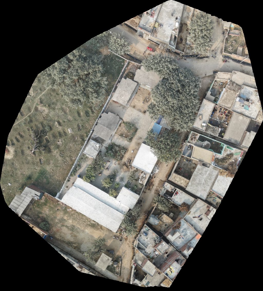 Drone map of S K KHAD BEEJ BHANDAR Suhail Khan Shop in khad beej Aerial drone map in Lehra Kamangar, Up, IN