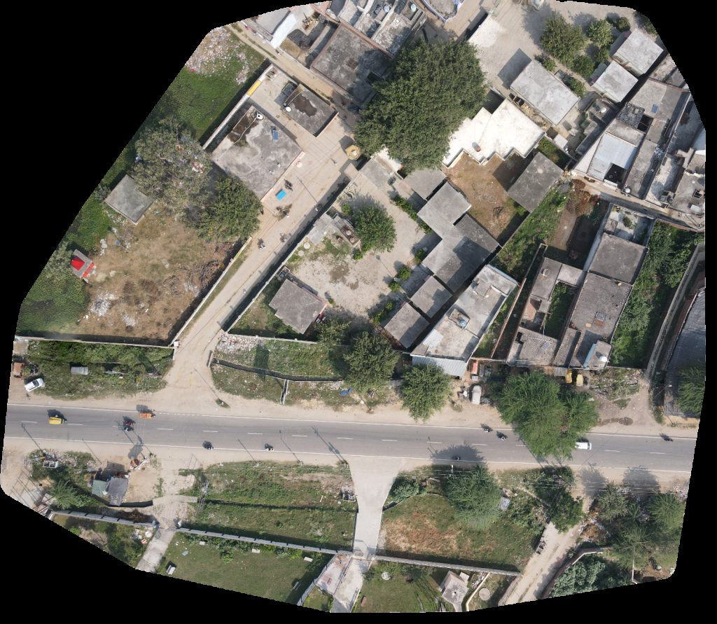 Drone map of Primary Schoool Vishwa Hari Medical Store in Vikas Nagar Aerial drone map in Maulagarh, Up, IN