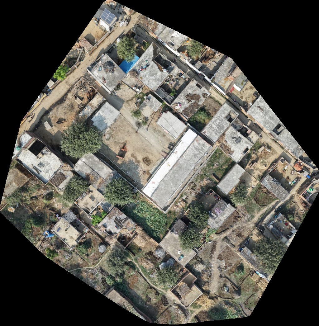 Drone map of Kuldeep sharma Rais pradhan ji Aerial drone map in Mitholi, Up, IN
