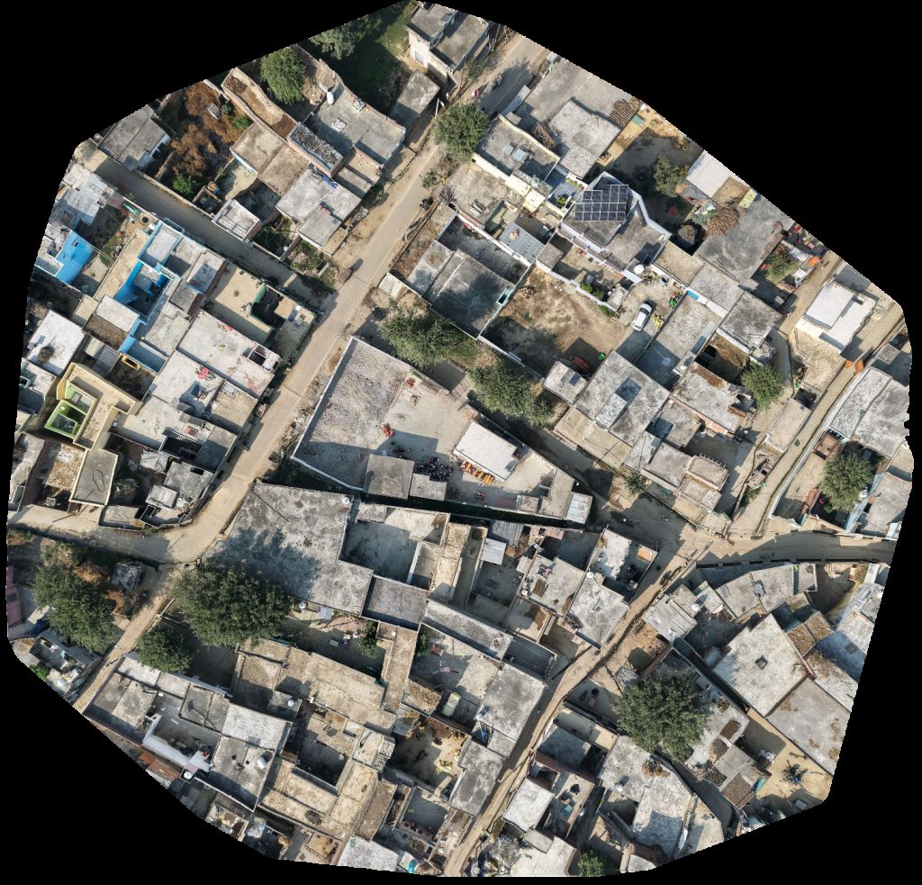 Drone map of Mohd Afzal Mistri Sahif Haider Mansion Aerial drone map in Mohammadpur Babai, Up, IN