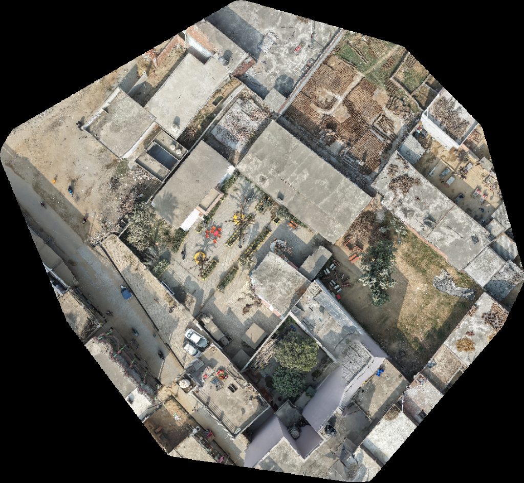 Drone map of Mohd Burhan Kirana Store 5 Booth PS 32 ASMOLI in Primary School Aerial drone map in Obri, Up, IN