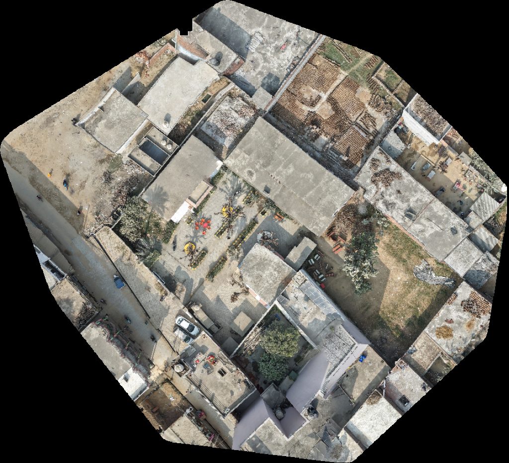 Drone map of Mohd Burhan Kirana Store 5 Booth PS 32 ASMOLI in Primary School Aerial drone map in Obri, Up, IN