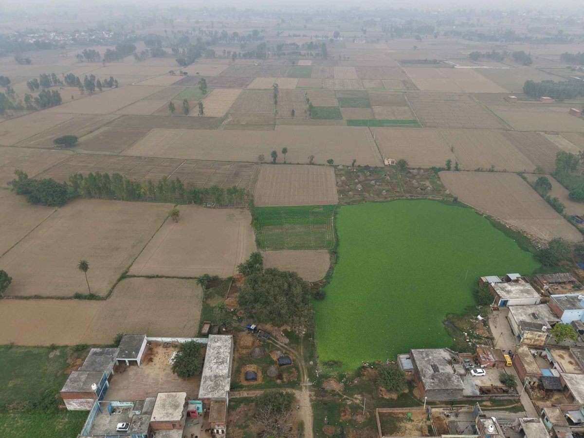 Drone 3d model of Nasim Shiva khad beej bhandaar in Elah Aerial drone 3d model in Orangapur Sileta, Up, IN