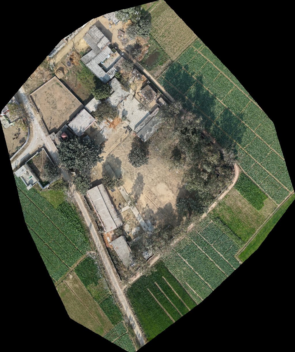 Drone map of Mandir Chaman dairy farm in Mulak Aerial drone map in Pansukha, Up, IN