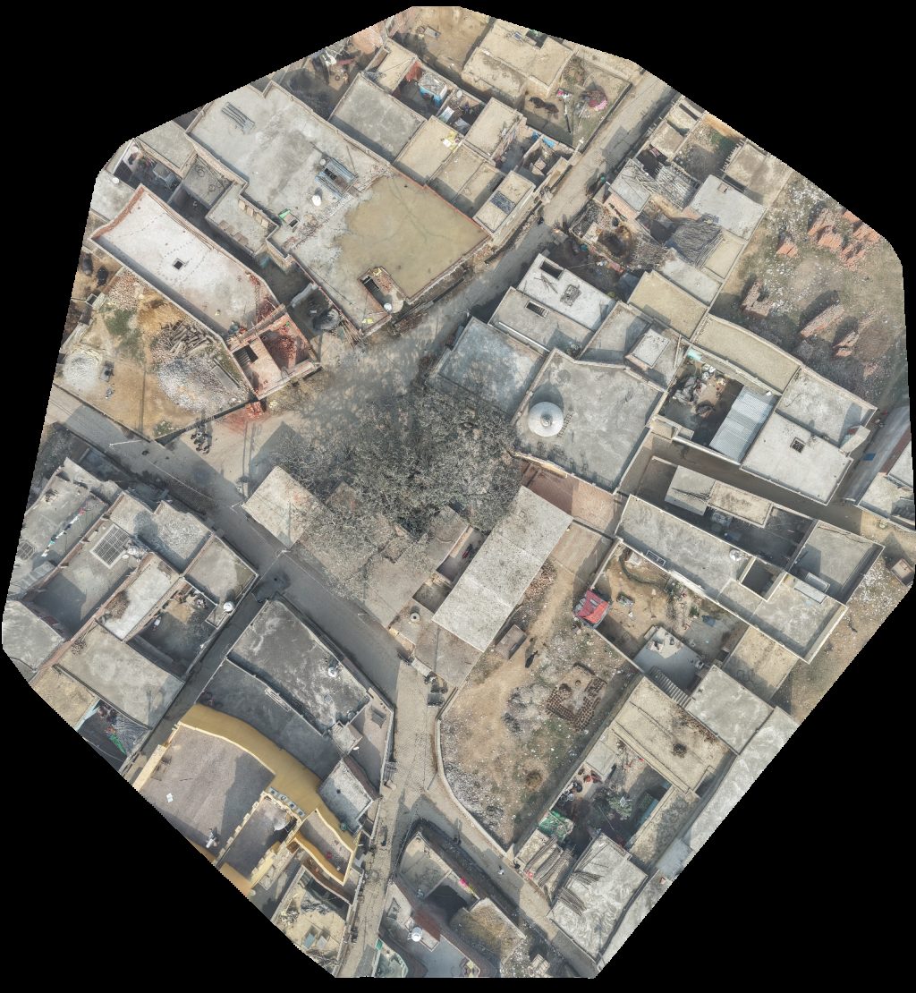 Drone map of Ramkishor deaf u p Chandrakali Aerial drone map in Raheli, Up, IN