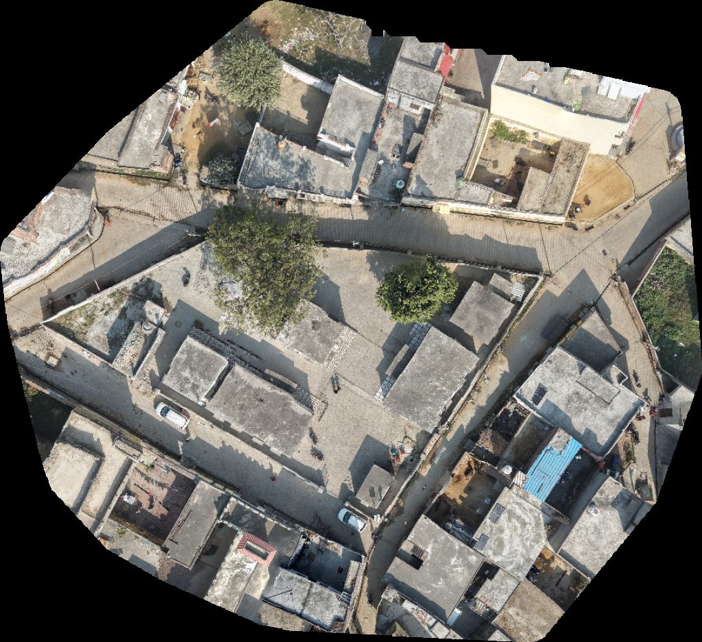 Drone map of Yuvaan Bhawan सरव ंद्र त्य ग खल च कर भण्ड र in त्य ग Aerial drone map in Rustampur Niyawali, Up, IN