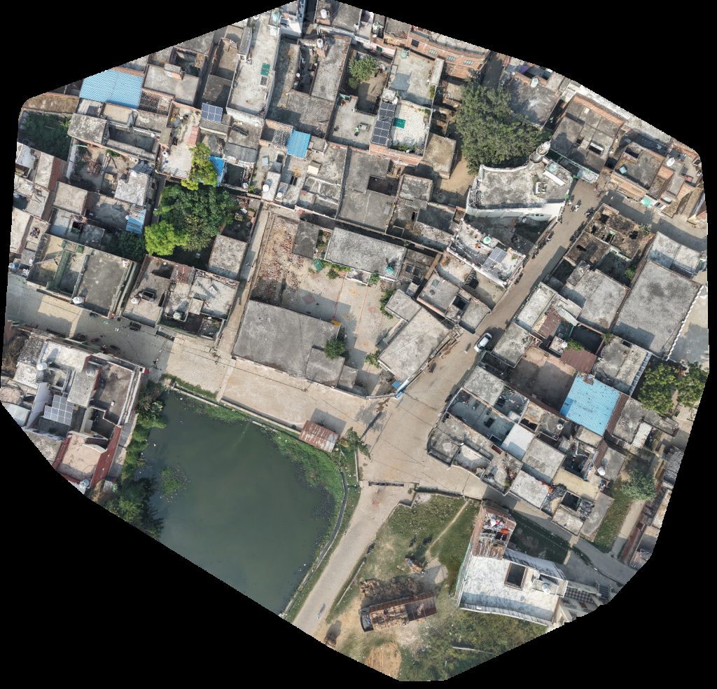 Drone map of व प न स ंह ईबर कैफे मदर गर्ल्स प्र ० स्कूल in general store Aerial drone map in Sambhal, Up, IN