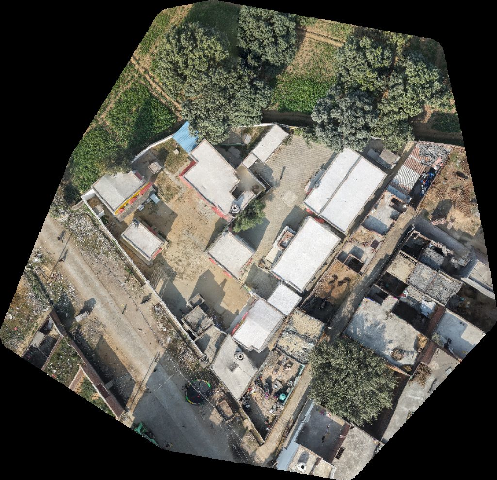 Drone map of GULAM NABI DAWAKHANA Shahnavaz Kirana Store Aerial drone map in Sambhal, Up, IN