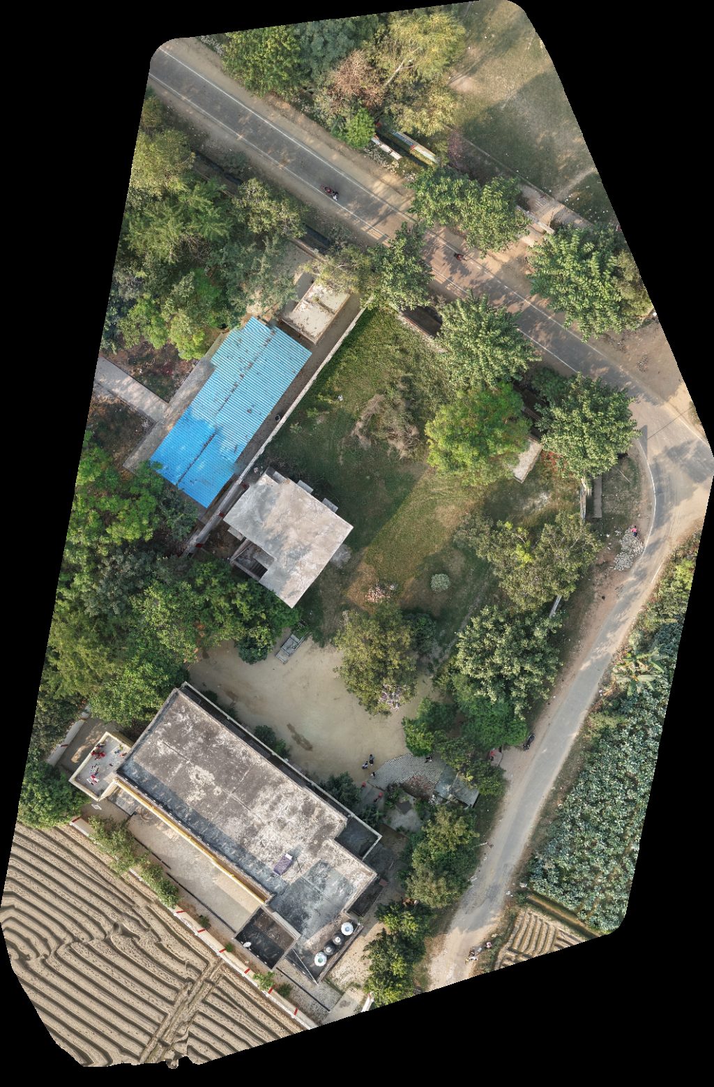 Drone map of Kasturba Gandhi Residential Girl s School Playground Aerial drone map in Sambhal, Up, IN