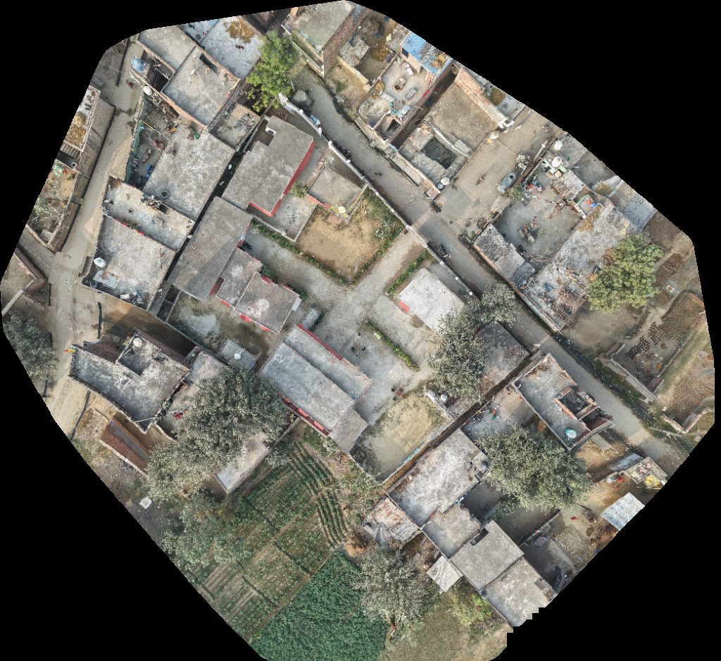 Drone map of FOUJI CILENIC JUBEP GENERAL STORE in Shiv Mandir Aerial drone map in Sambhal, Up, IN