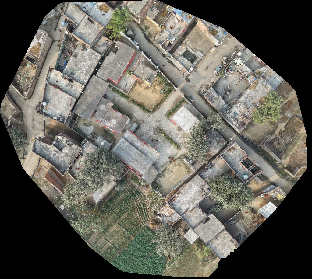 Drone map of FOUJI CILENIC JUBEP GENERAL STORE in Shiv Mandir Aerial drone map in Sambhal, Up, IN