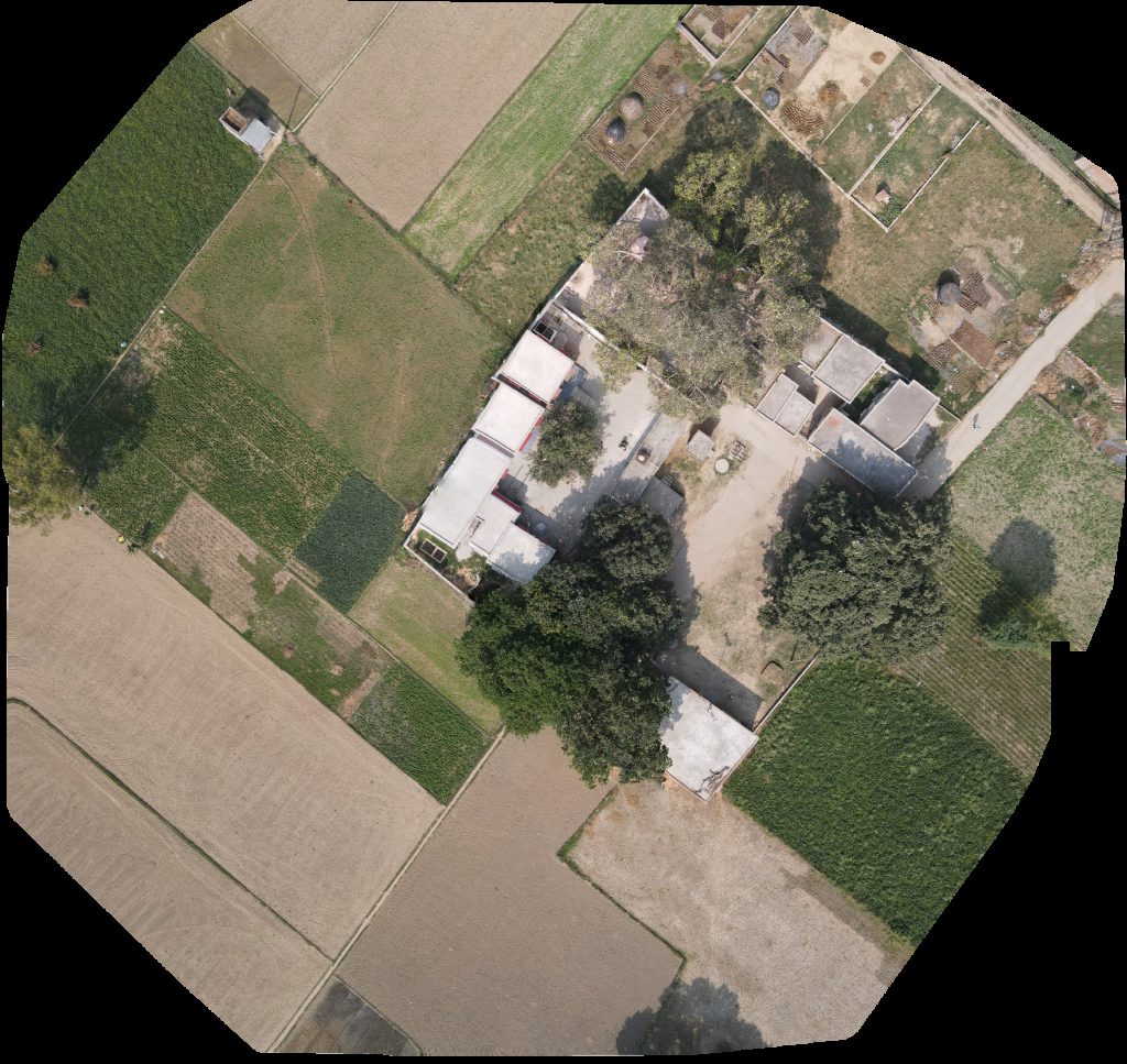 Drone map of Primary School Akroli सम्र ट अश क म र्य धर्मश ल अकर in Tehsil Chandausi Aerial drone map in Sambhal, Up, IN