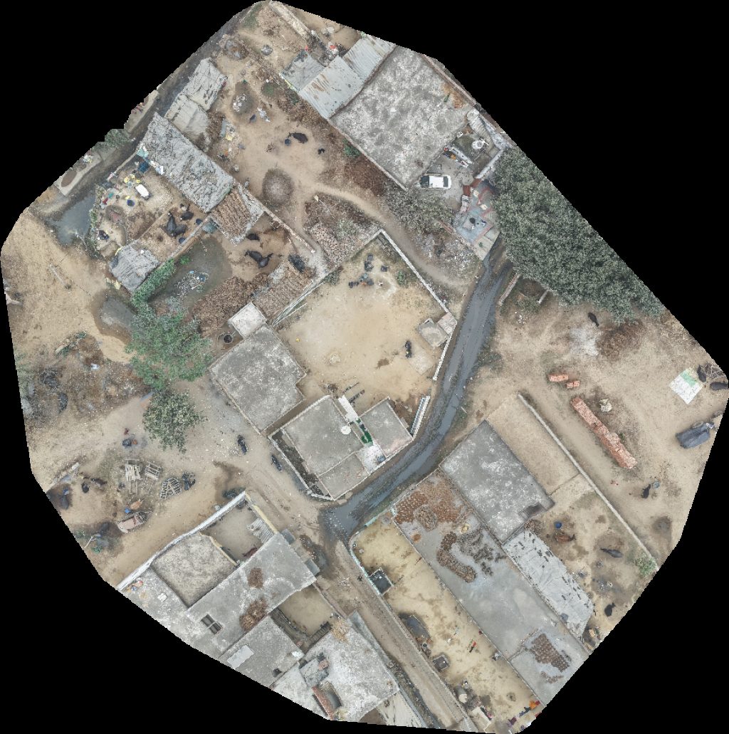 Drone map of Munendra kumar yadav samajwadi Sachin cricketer in प्र थम क Aerial drone map in Satnoli, Up, IN