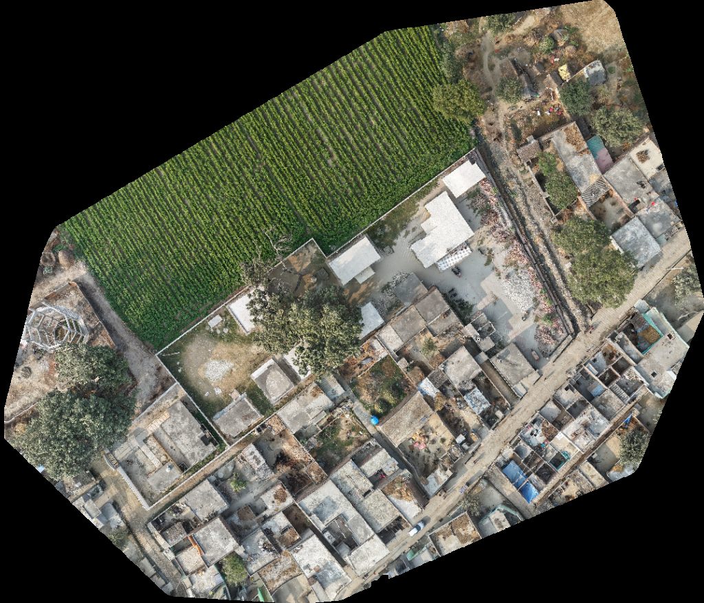 Drone map of Sri Haribaba Adarsh Public School Roopkishore gupta in public school Aerial drone map in Shahjahanabad Danda, Up, IN
