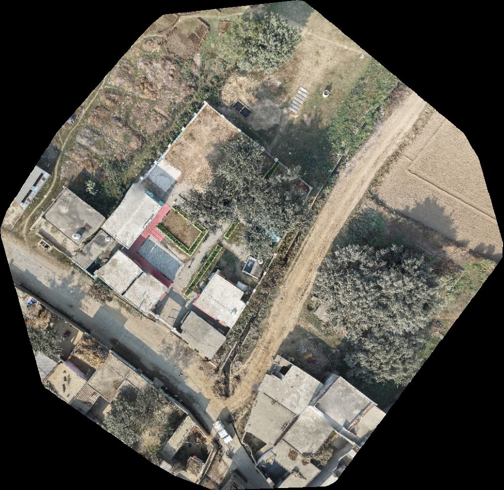 Drone map of Bittu General Store Kavindar Kirana in Shiv Mandir Aerial drone map in Sot, Up, IN