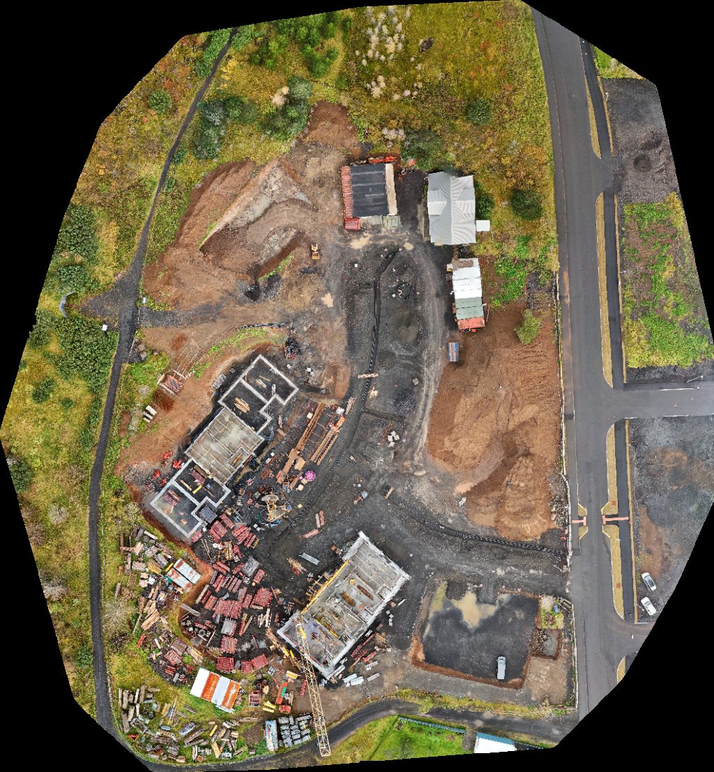 Drone map of Frost Fire Boutique Hotel Restaurant Varma Aerial drone map in Hveragerði, Hverager Isb R, IS