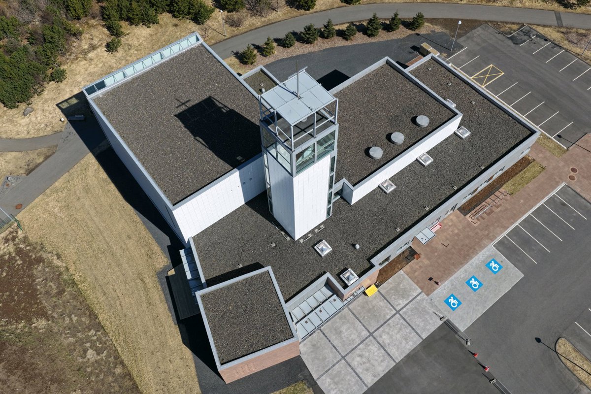 Drone 3d model of Lindakirkja Parking in Fífuhvammur Aerial drone 3d model in Kópavogur, Kopavogsb R, IS