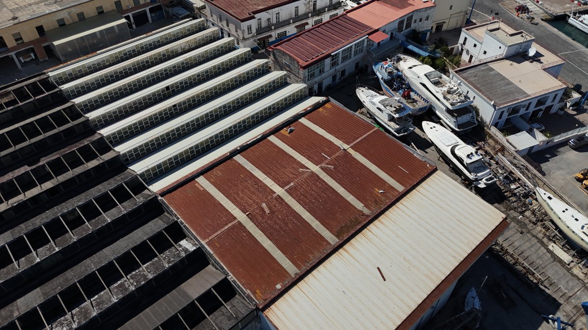 Drone 3d model of Eurofish Napoli Srl Sede Di Latomare Pescheria Aerial drone 3d model in Bacoli, Campania, IT