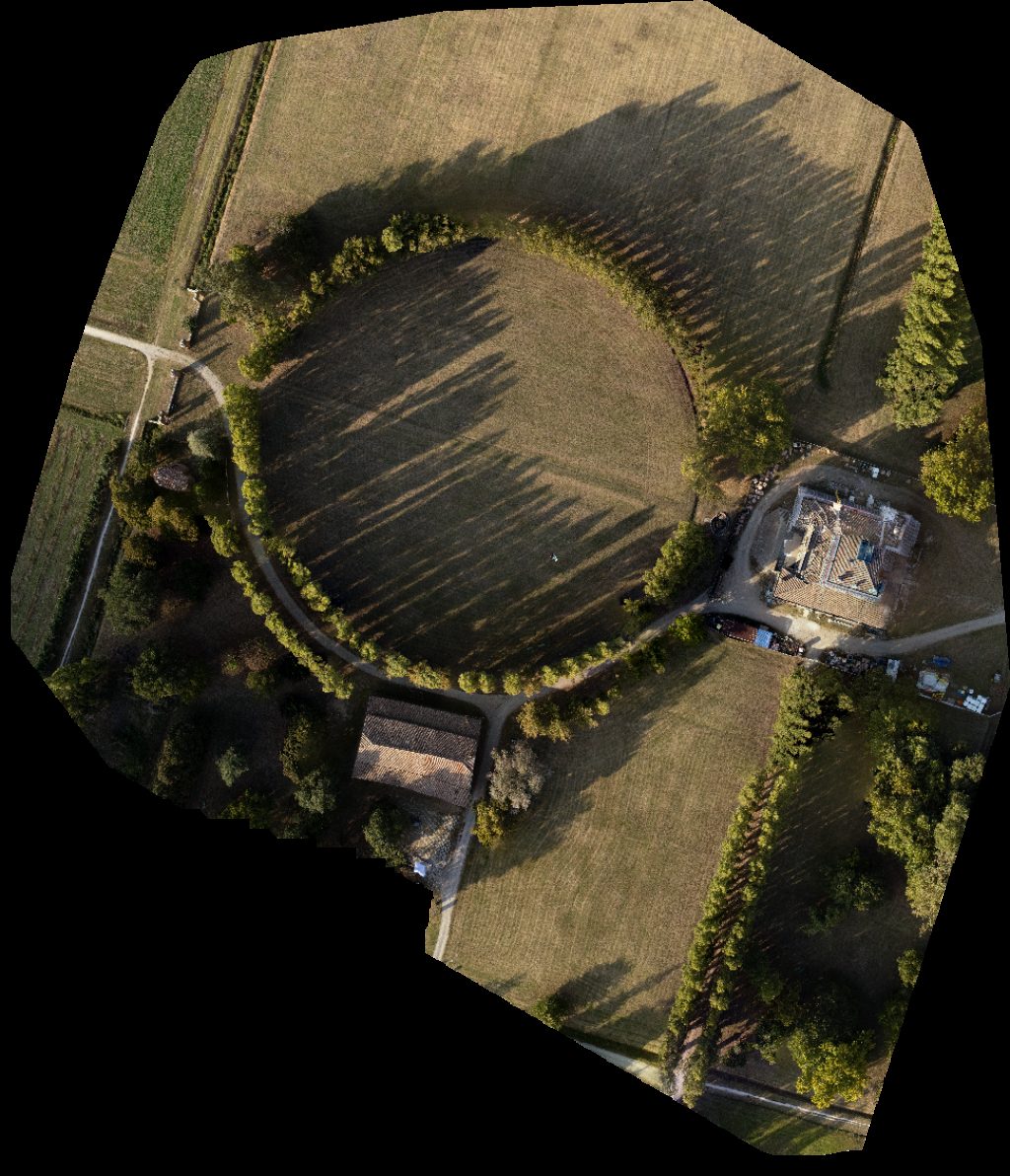 Drone map of Parco Villa Sorra in villa sorra Aerial drone map in Provincia di Modena, Emilia Romagna, IT