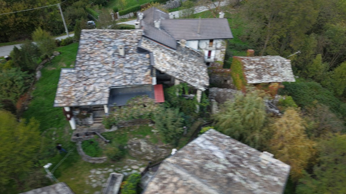 Drone 3d model of Frazione Galenca in locana roncaglie bar Aerial drone 3d model in Montigli, Piedmont, IT