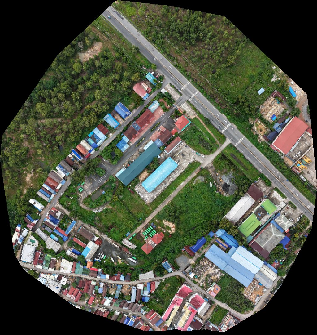 Drone map of មន្ទីរស ធ រណក រ និងដឹកជញ្ជូន Department of Public Works and Transport Phuong Sina Garage in public works Aerial drone map in Preah Sihanouk, Sihanoukville, KH