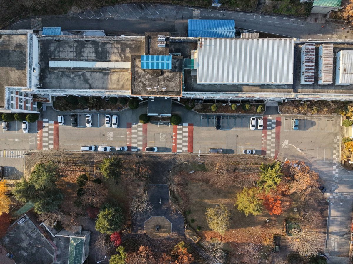 Drone 3d model of 한림대학교 일송아트홀 인문2관 in 1 Aerial drone 3d model in Chuncheon, Gangwon Do, KR